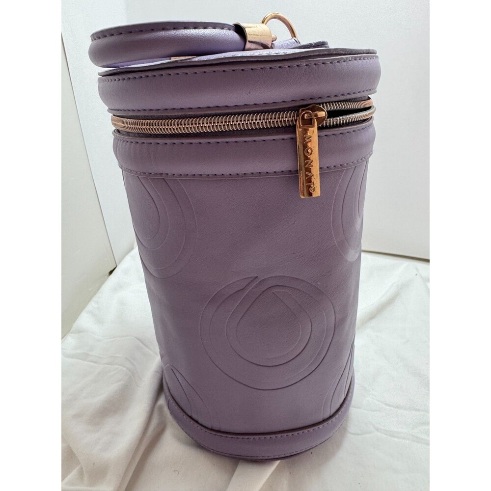 Monat purple travel makeup bag cosmetic organizer toiletries case purse